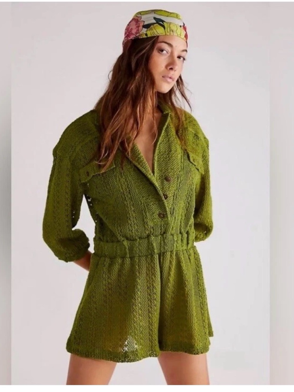 NWT Free People Beach Ryan Knit Crochet Romper